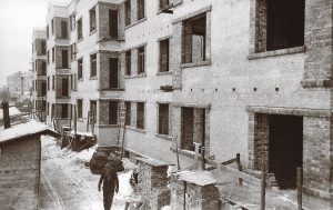 Pilsētas blokēkas Samarina (tagad Lomonosova) ielā būvniecība, 1929. g., arh. E. Štālbergs.