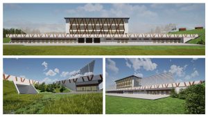 Projekts sporta medicīnas un pētniecības centram Smecersilā. Arhitekts — Jānis Liepiņš, B&L projekti, 2020